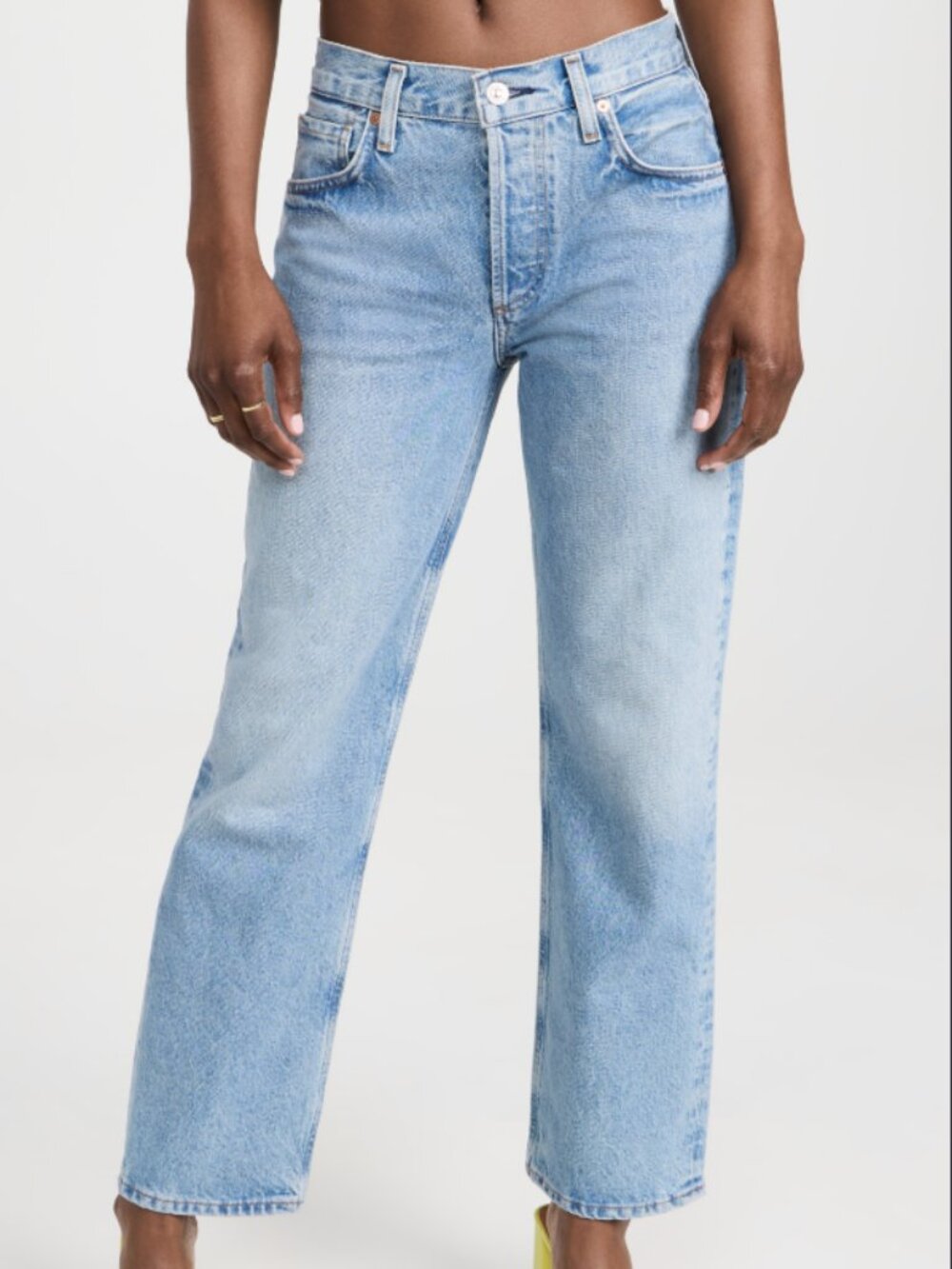 Citizens Of Humanity Neve Straight-Leg Relaxed Low rise Cropped Jeans Sz 27 EUC